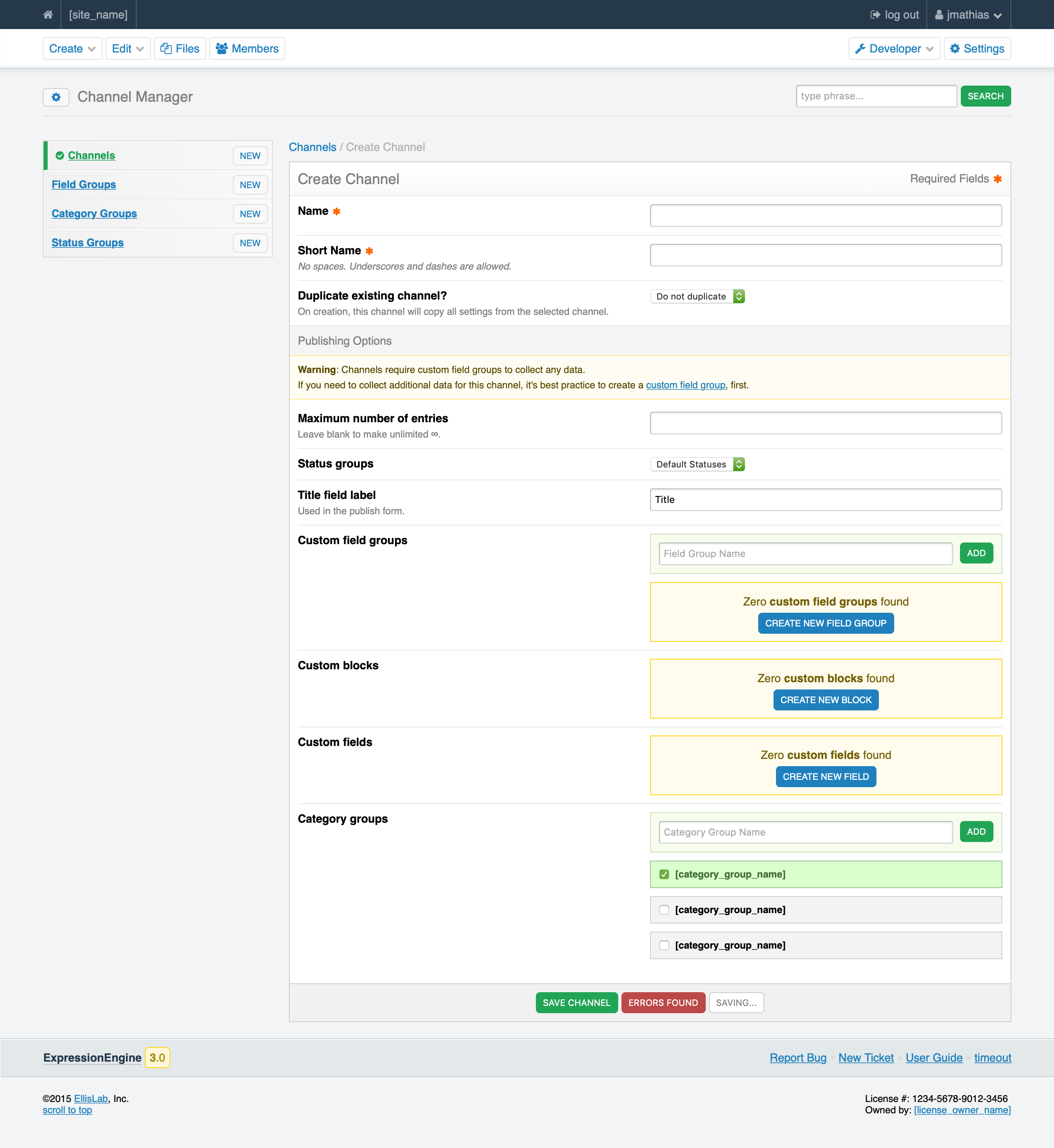 screenshot of version 3&rsquo;s Channel Management